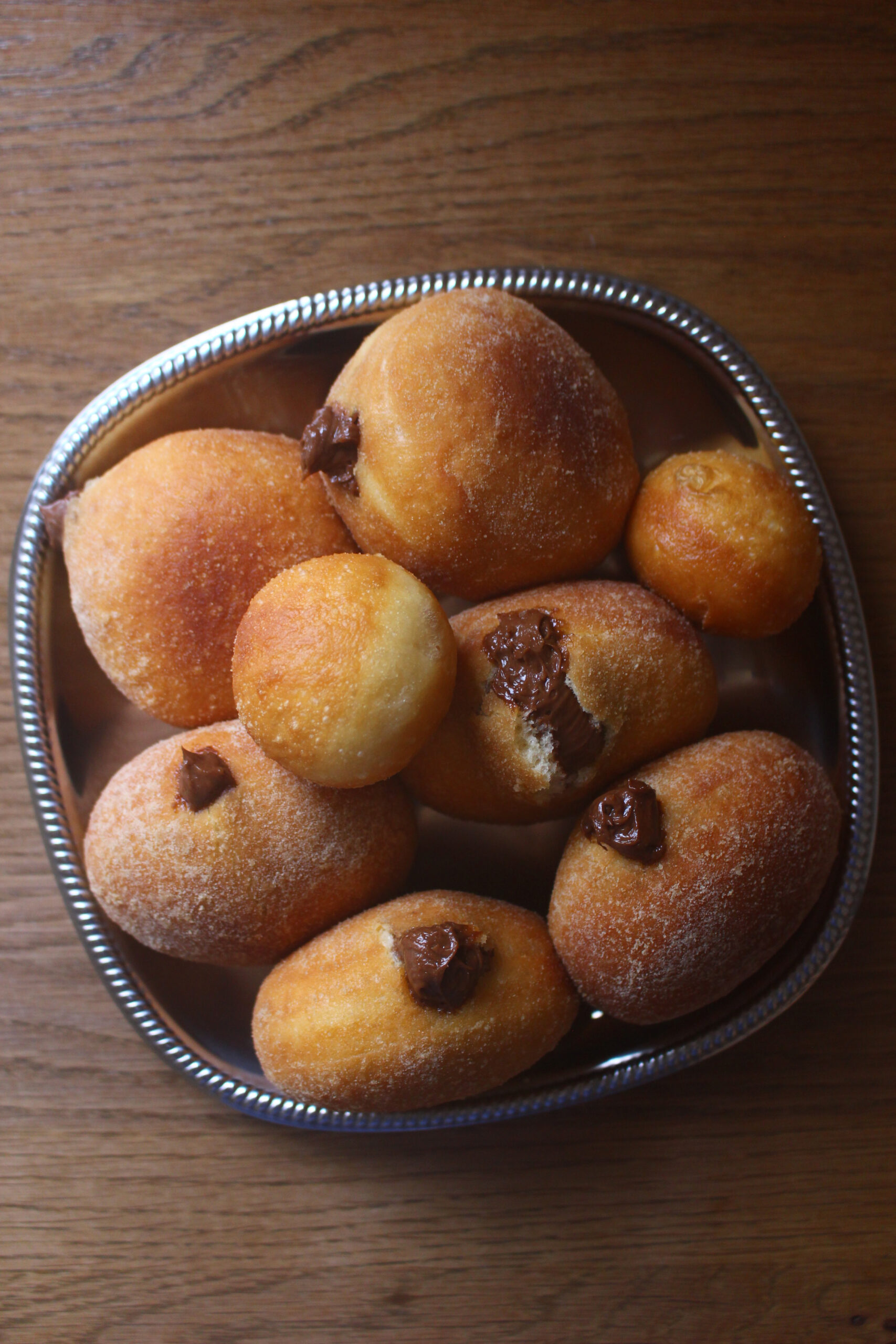 チョコカスタードクリームドーナツ