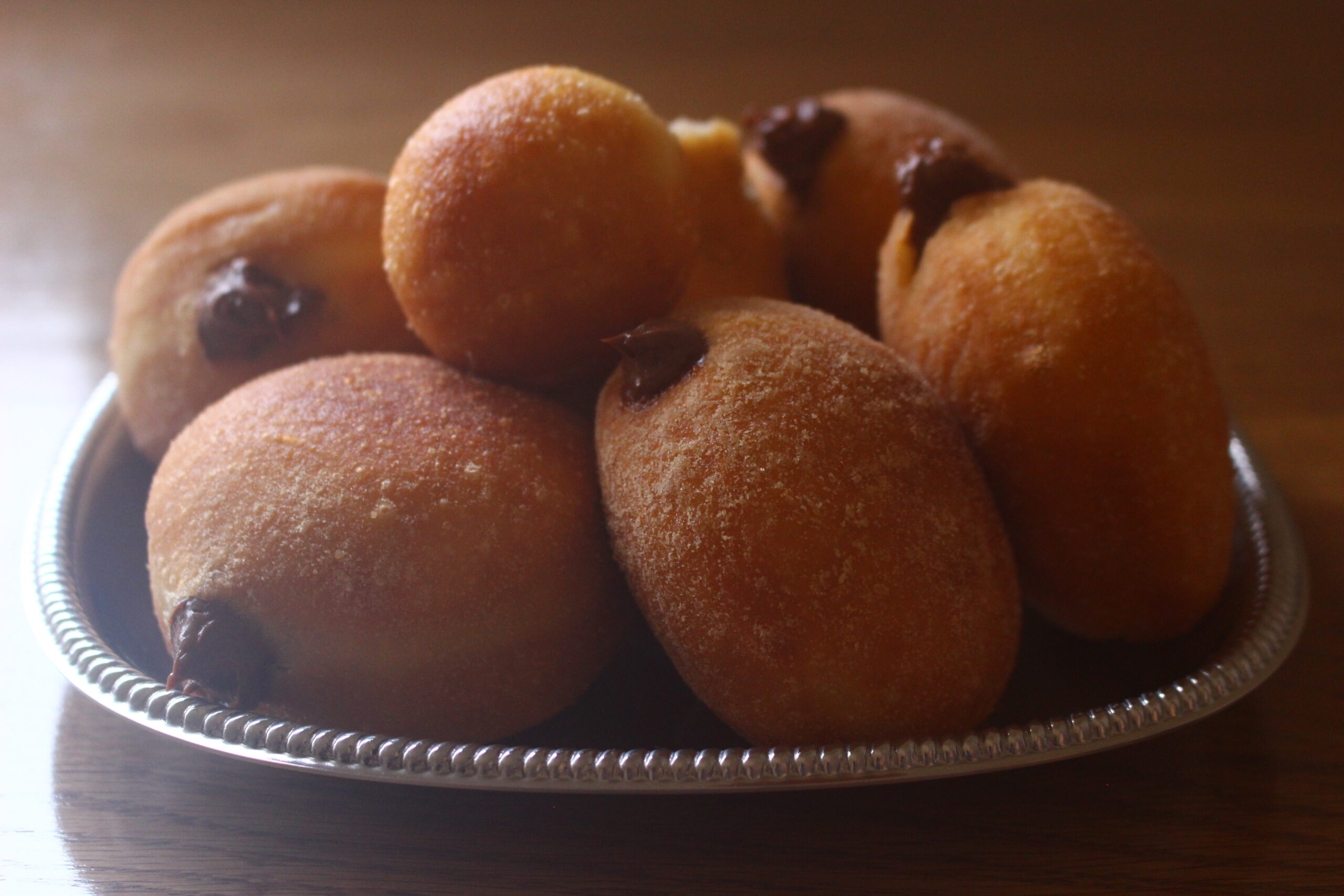 チョコカスタードクリームドーナツ